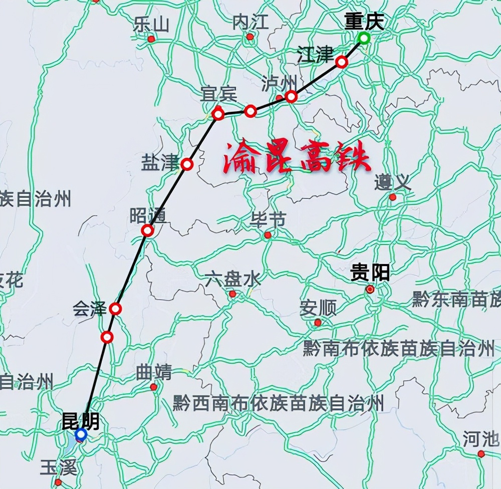 渝昆,弥蒙,大瑞,丽香,叙毕等铁路建设情况