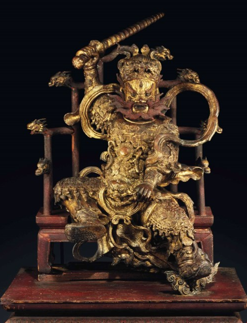 赤心护道 灵官圣像——明 铜漆金王灵官坐像赏析