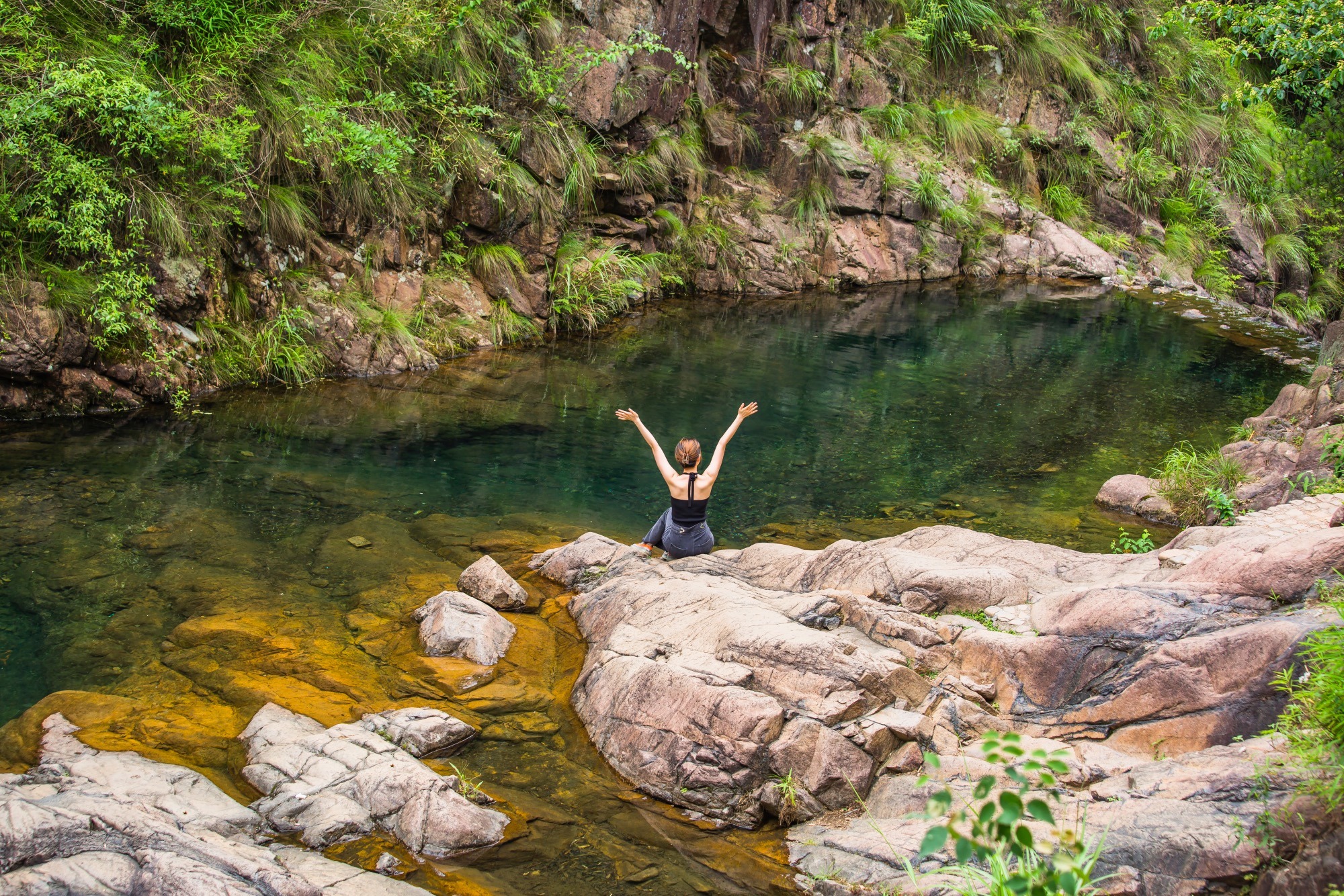 桐庐大奇山国家森林公园,杭州的小九寨,是夏季避暑休闲的好去处