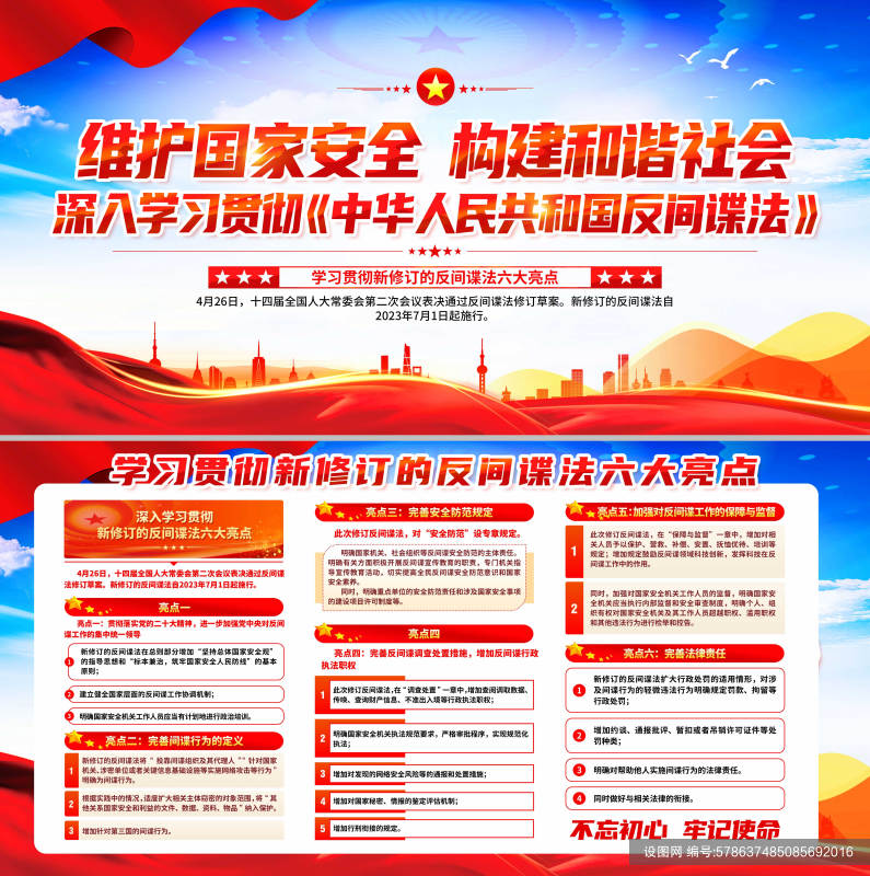 反间谍法宣传展板怎么设计好,这些设计思路和素材模板可以帮忙哦