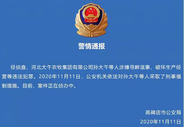 企业家孙大午"二进宫",凌晨被带走,17年前因非法集资案引轰动