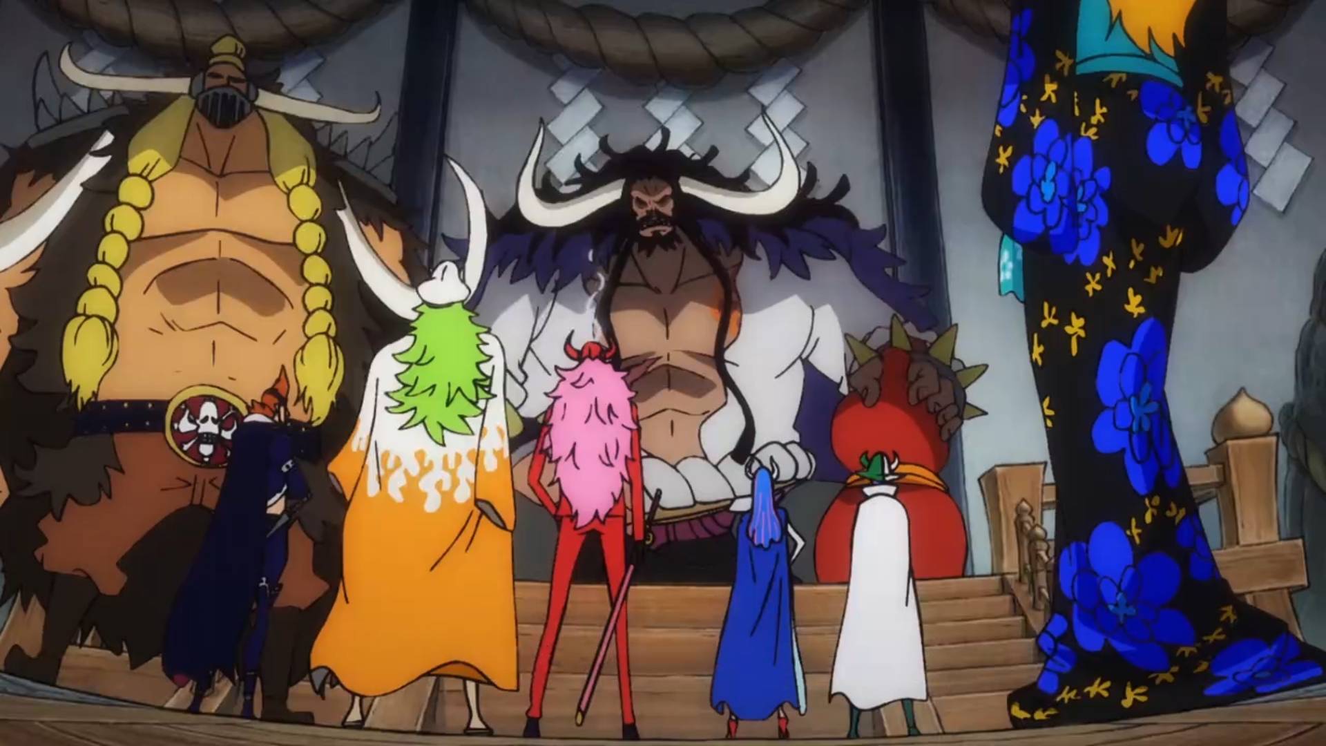 海贼王985集:凯多召见飞六胞,三灾被无视,黑玛利亚御姐范十足