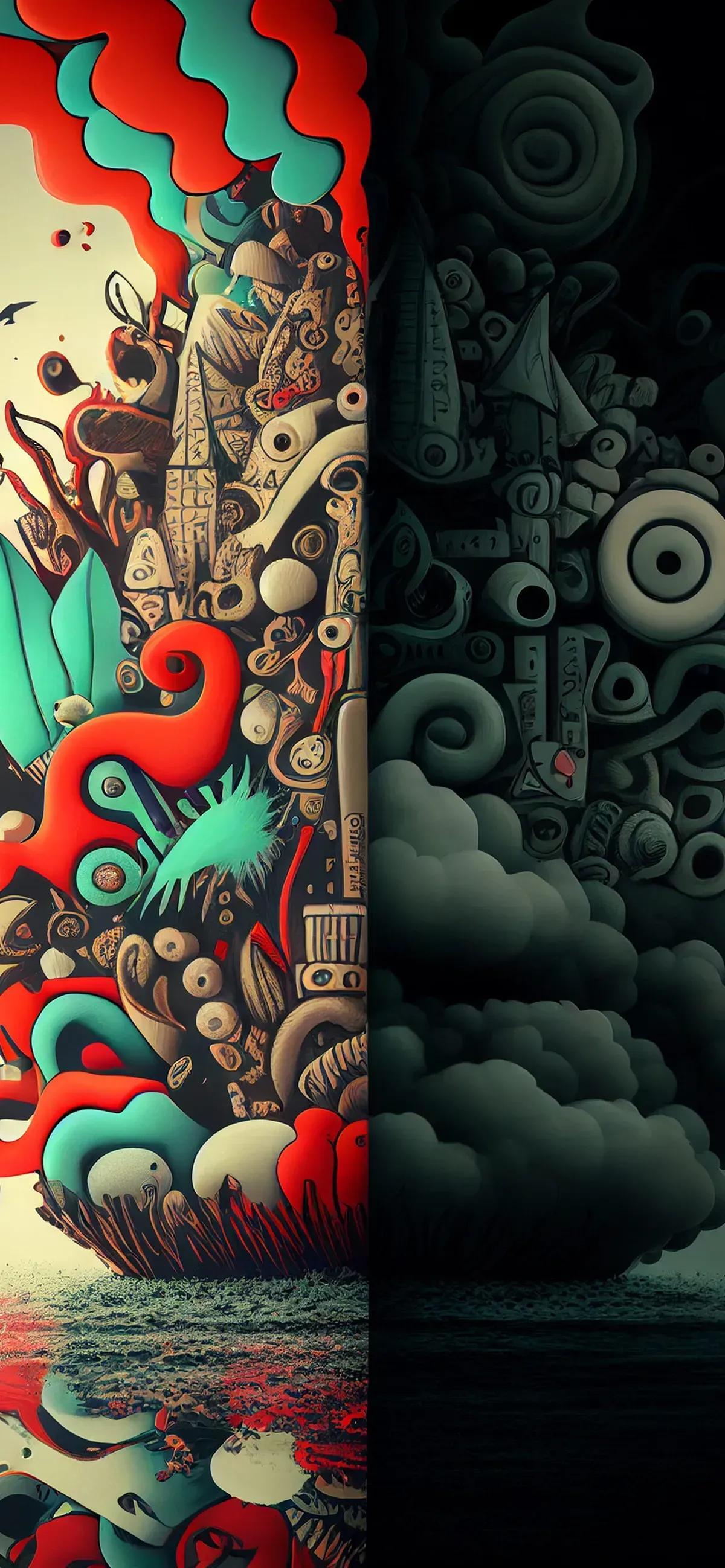 每日壁纸秀～拼色壁纸分享