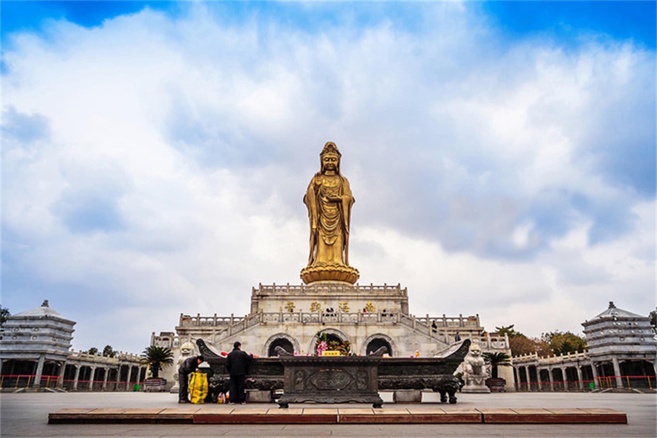 普陀山寺庙 意境图片