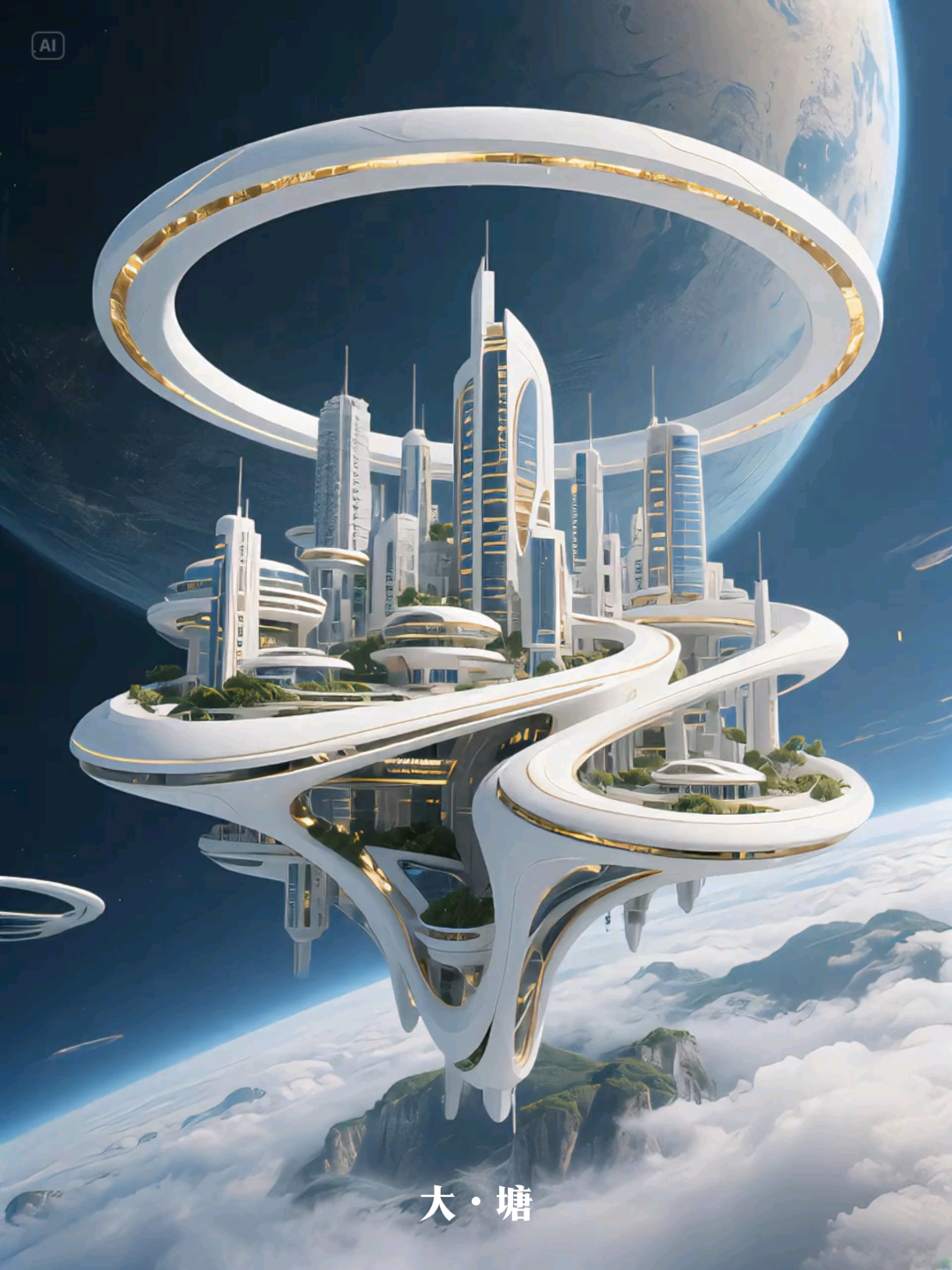 太空科幻建筑,未来想象