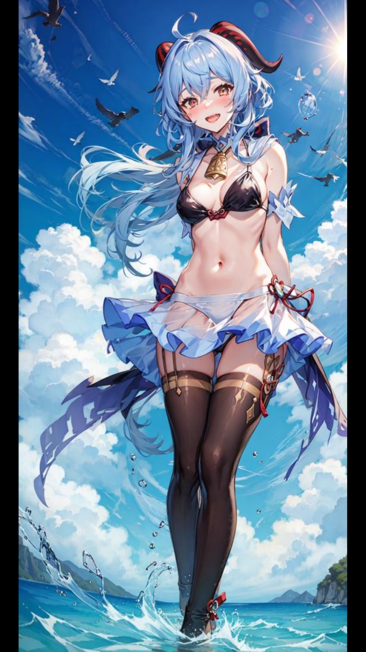 原神【甘雨】戏水