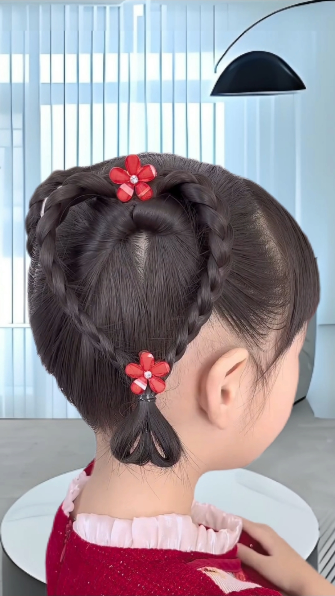 女儿扎这个爱心麻花辫太好看了,给宝贝安排一下吧