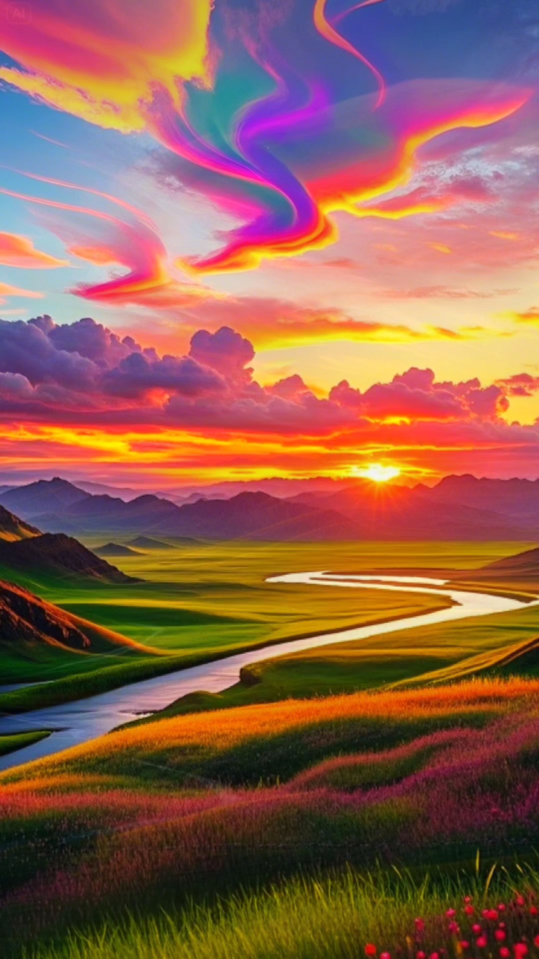 七彩的天空,绚丽多姿