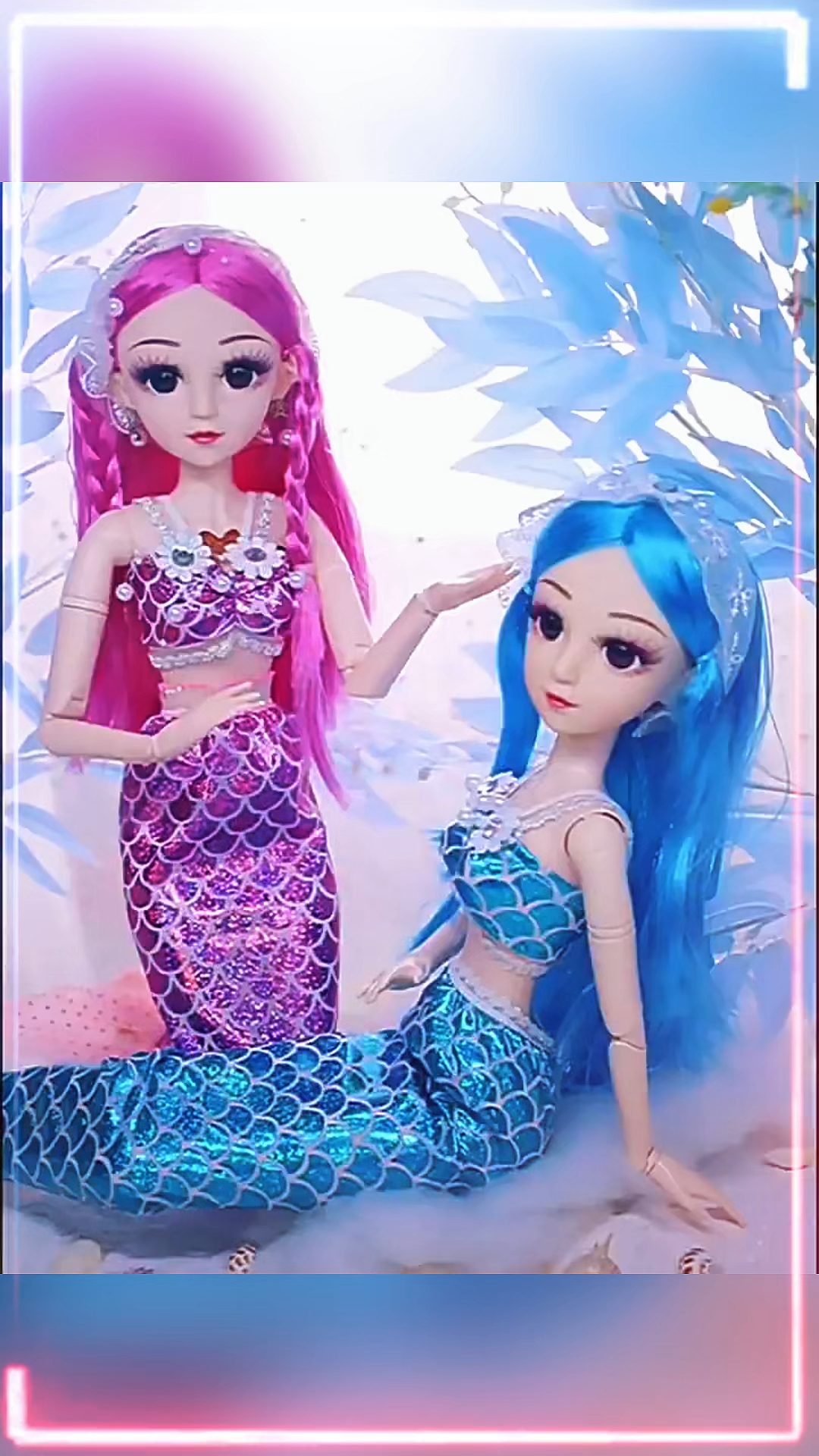 60厘米超大号美人鱼洋娃娃玩具儿童女孩女童换装人偶公主生日礼