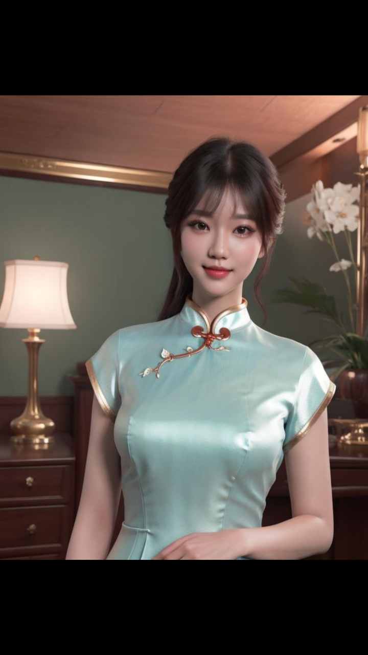 千娇百媚:每个ai美女都要有件旗袍!