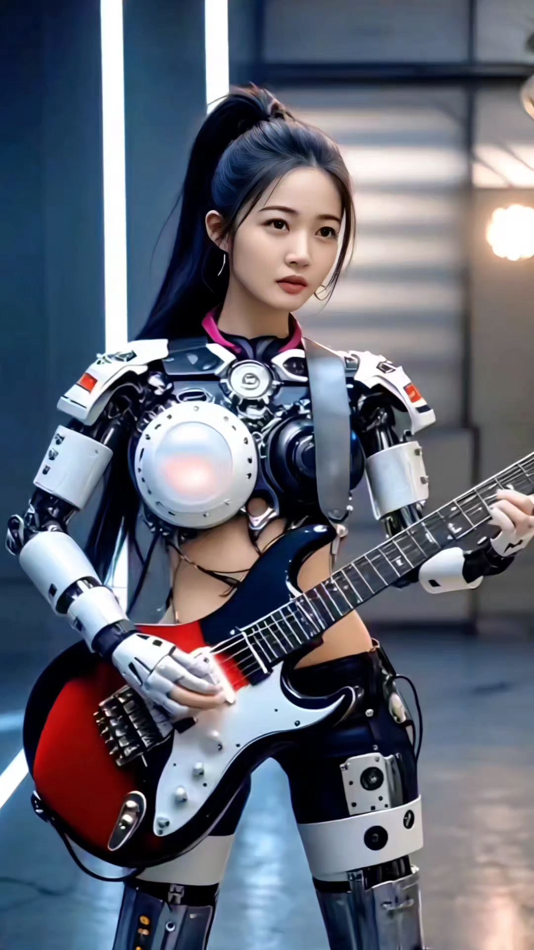 美女机器人 赛博朋克风 摇滚女吉他手 《星星点灯》