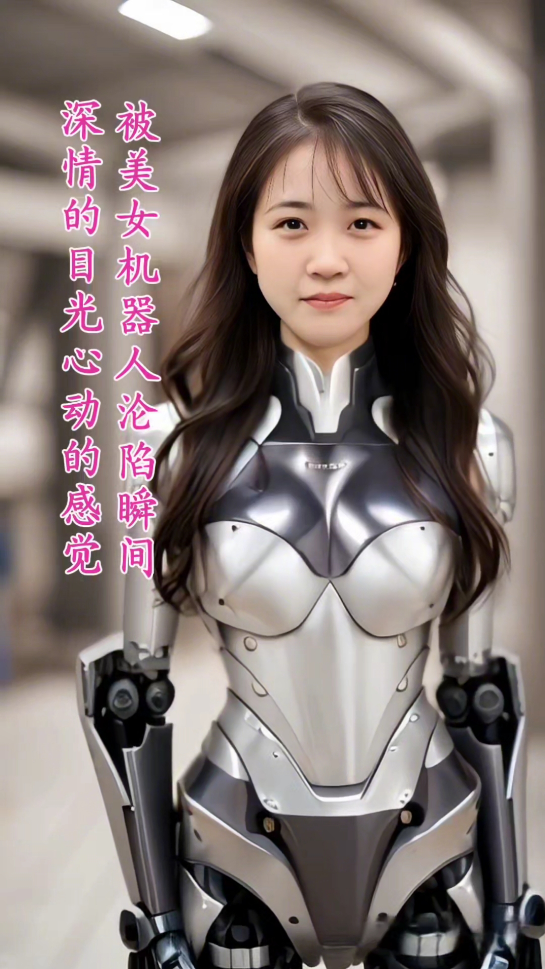 美女机器人深情的目光一眼万年