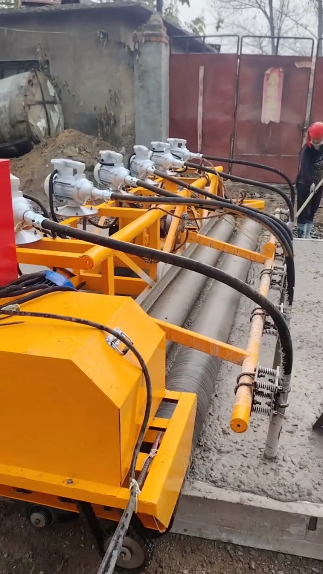 三滚筒提浆整平机 混凝土三轴振动摊铺机 水泥路面三滚轴振动梁