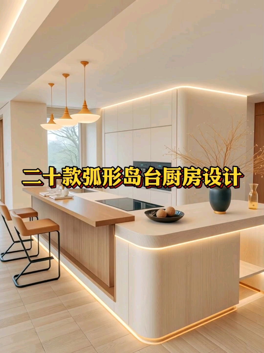 20款弧形岛台吧台厨房设计效果实拍分享