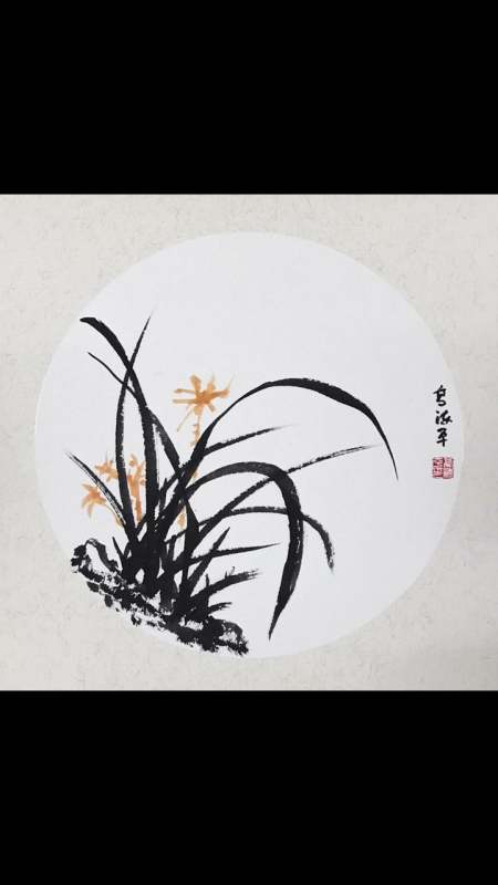 君子兰开花了,高海平水墨艺术作品-度小视