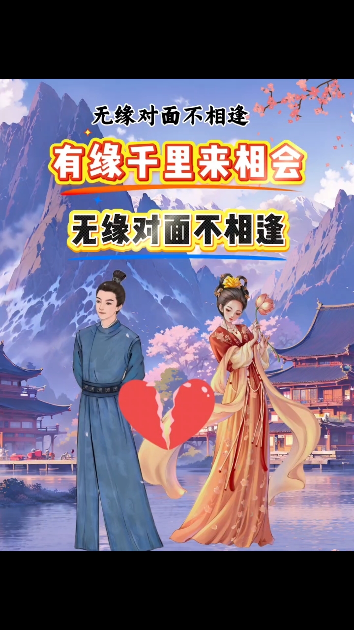 有缘千里来相会,无缘对面不相逢