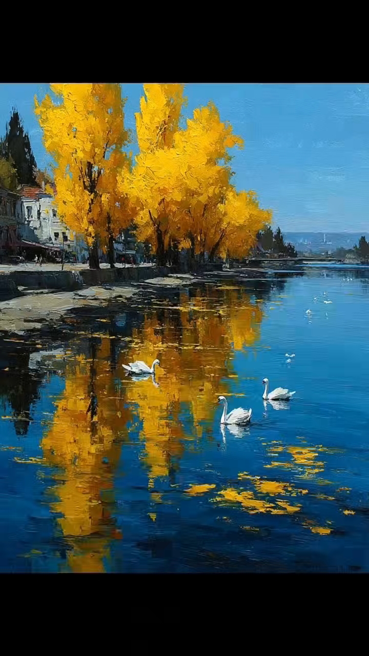 印象派油画,金秋十月