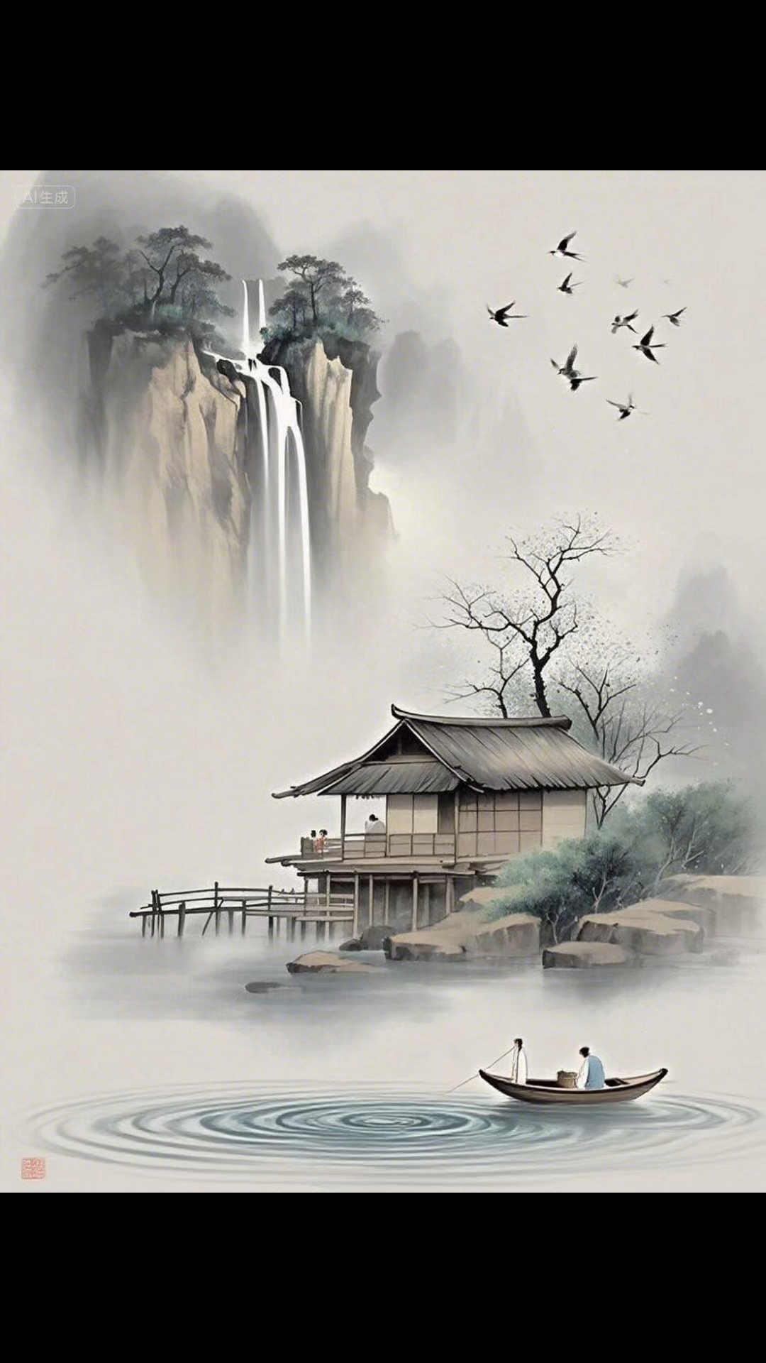 意境山水画手机壁纸