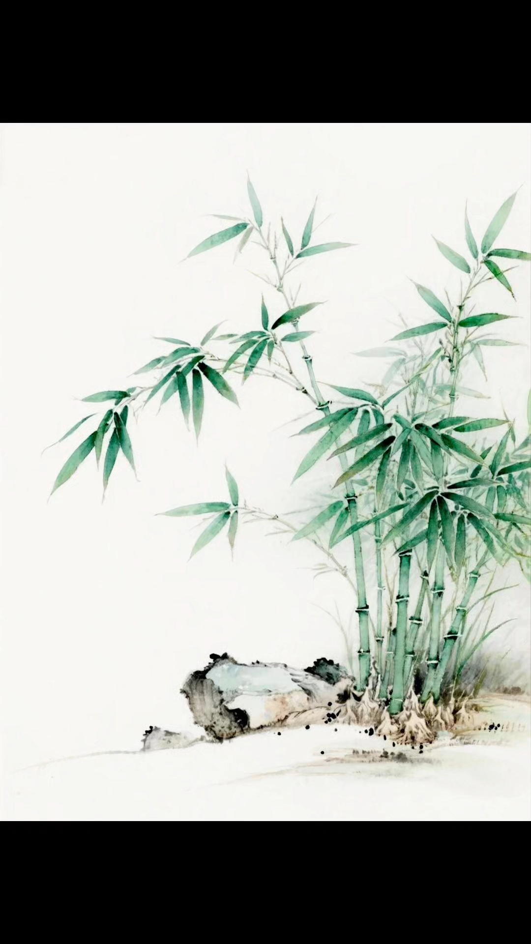 竹影婆娑,国画竹子绘画素材分享