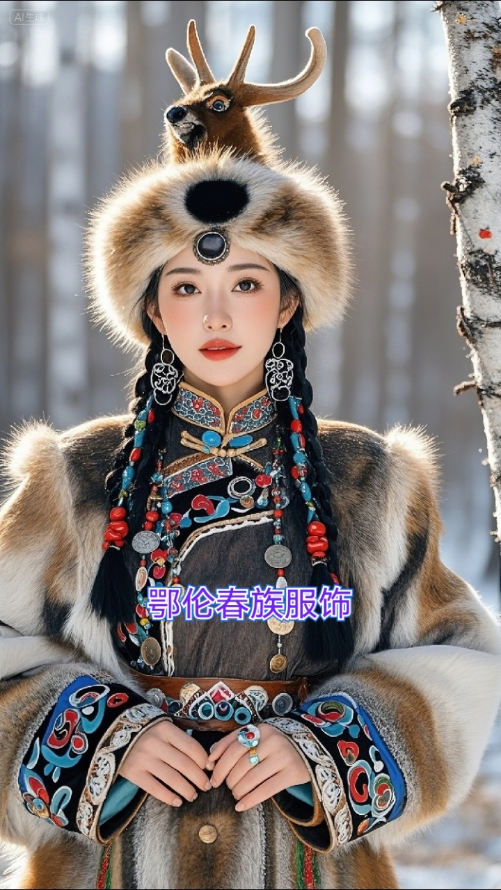 鄂温克族约1万人第52位有自己的语言分布蒙黑等地区信仰萨满教