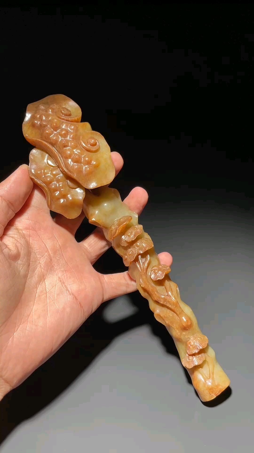 清 和田玉籽料九如天保 如意摆件尺寸24.55.64.