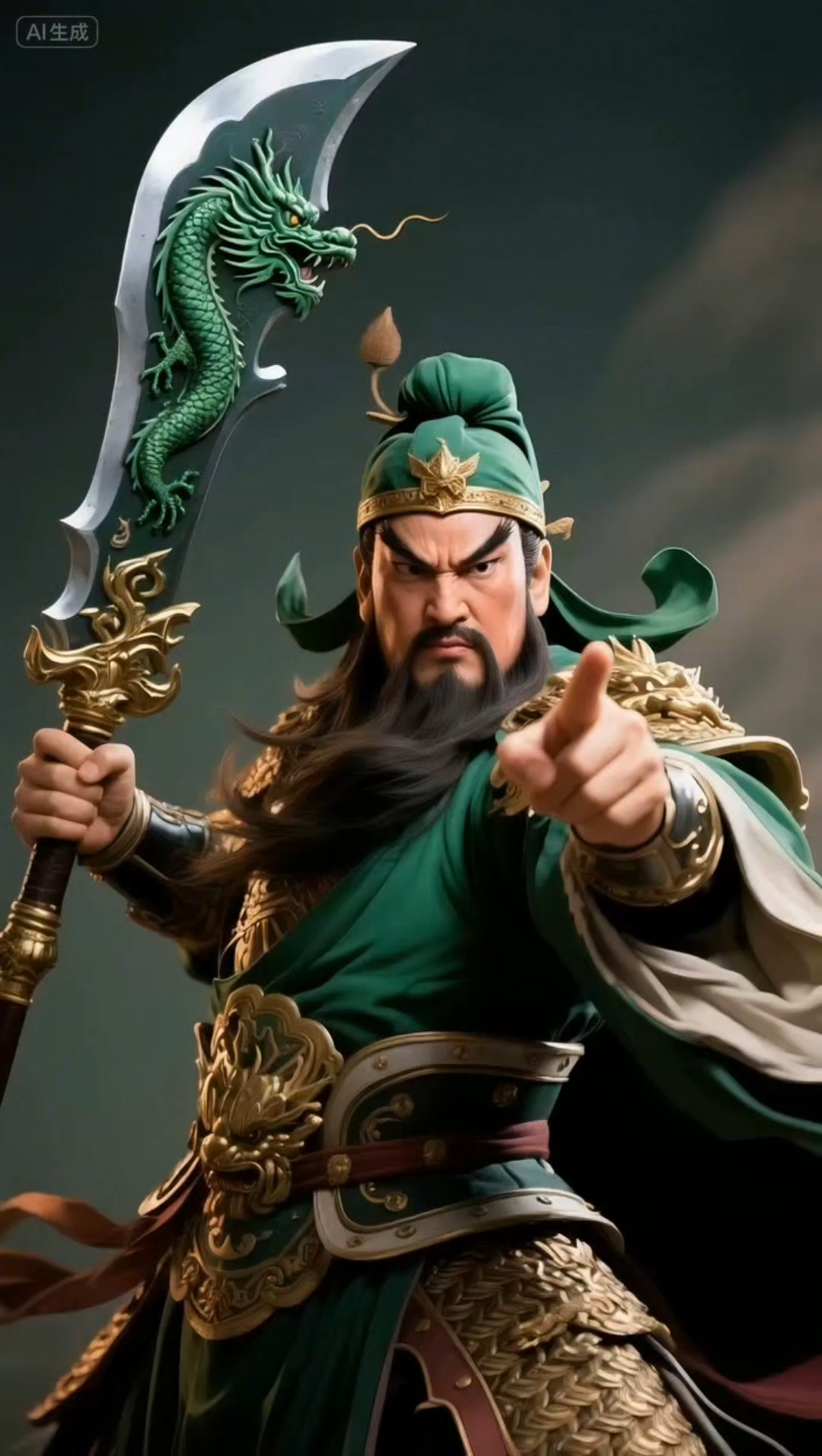 关二爷,提着青龙刀来护你