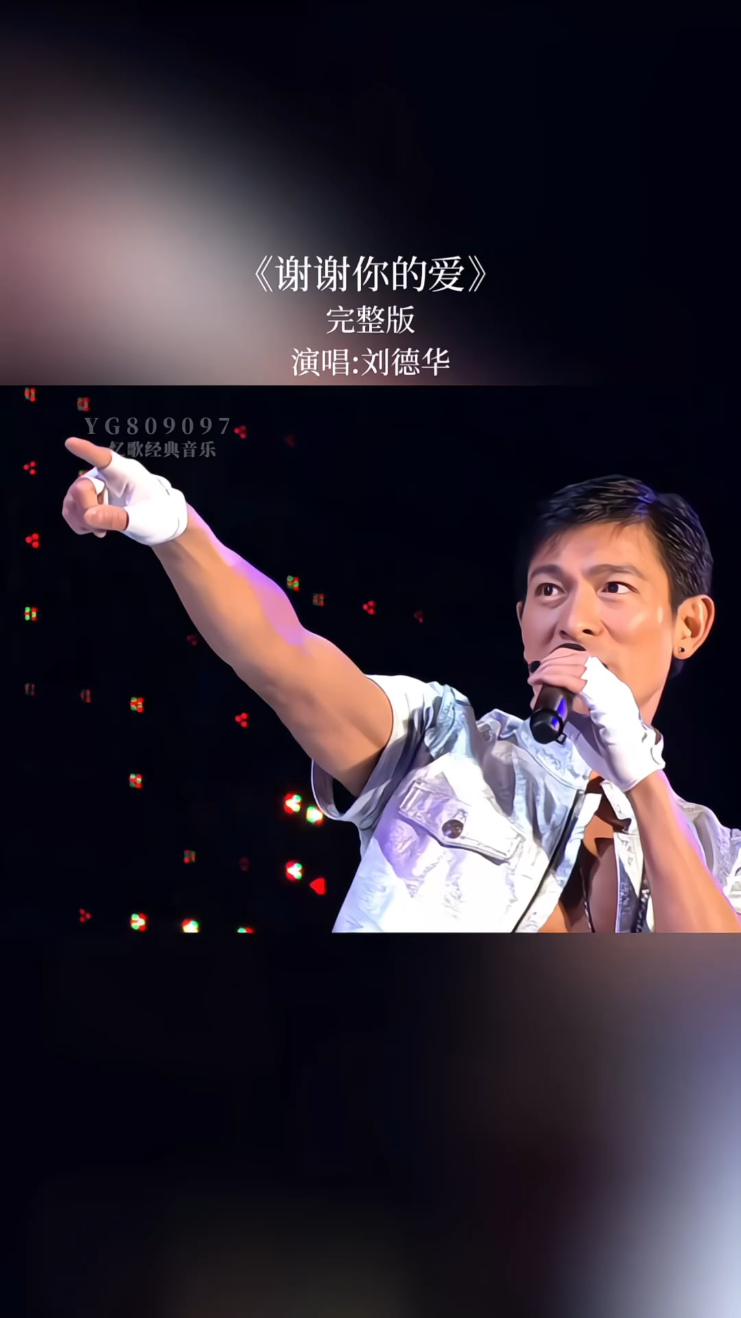 刘德华演唱会现场 说苗侨伟对老婆说我爱你 所以谢谢你的爱