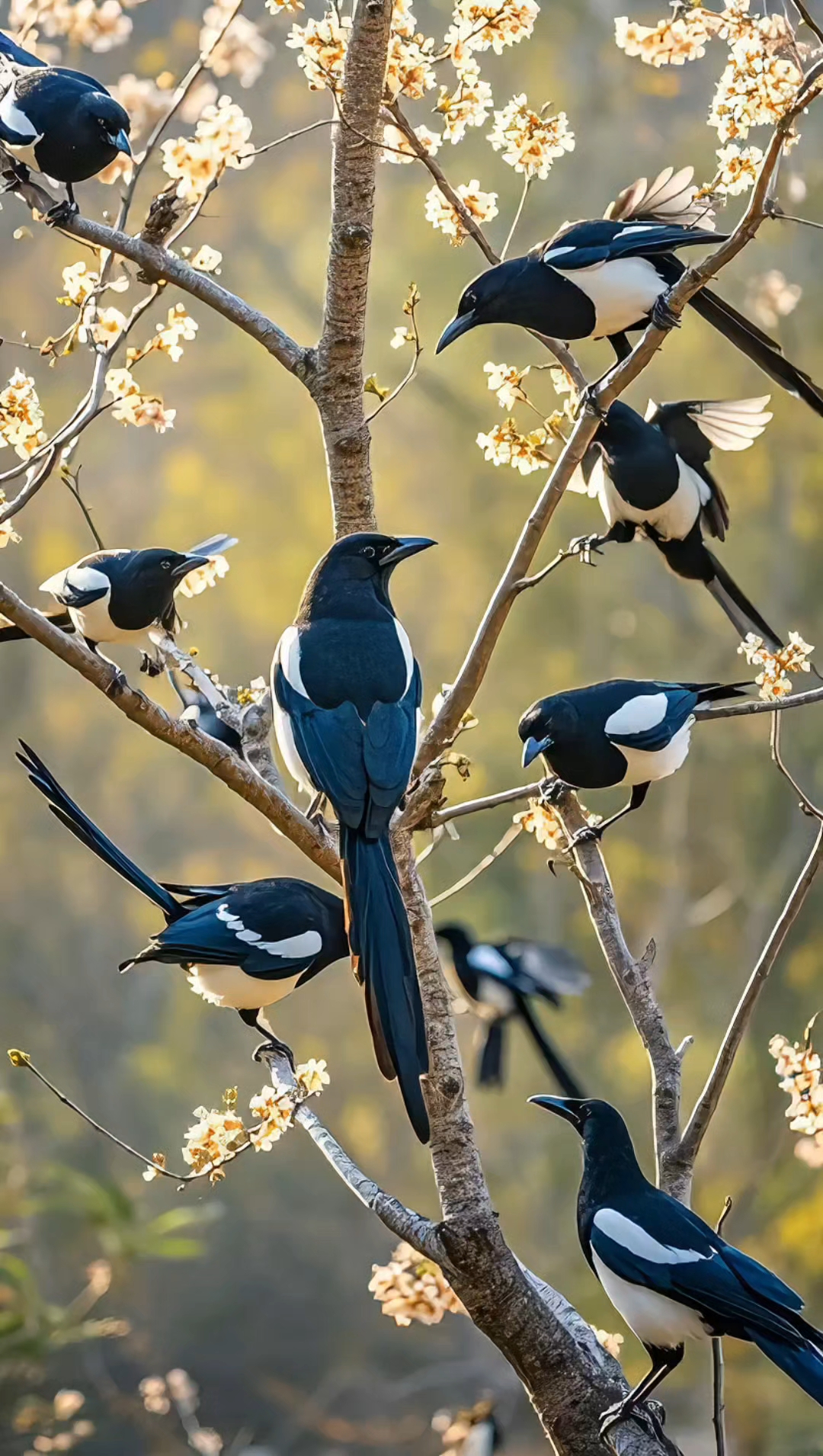 喜鹊跃枝头, 好运连连到.