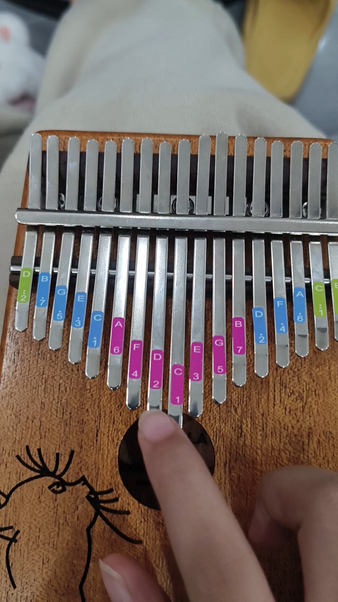 自己弹的拇指琴不大好,不喜勿喷,谢谢.