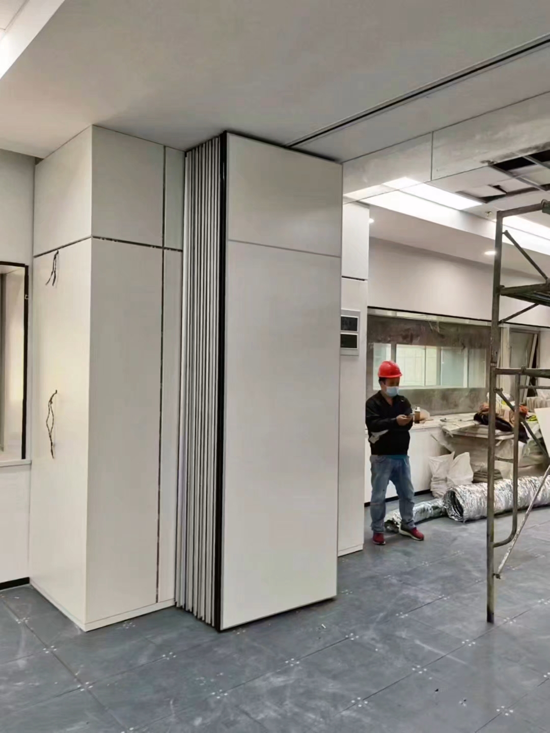 木饰面#活动隔断屏风#装修设计暖白又暖心,夏凉冬暖