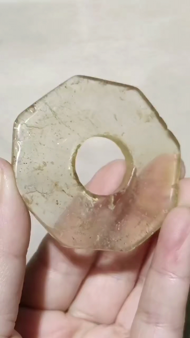 清代老水晶平安扣 直径5.2厘米