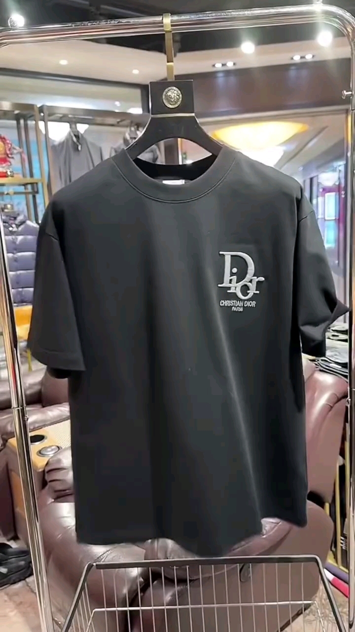 迪奥夏季新款简约百搭短袖t恤