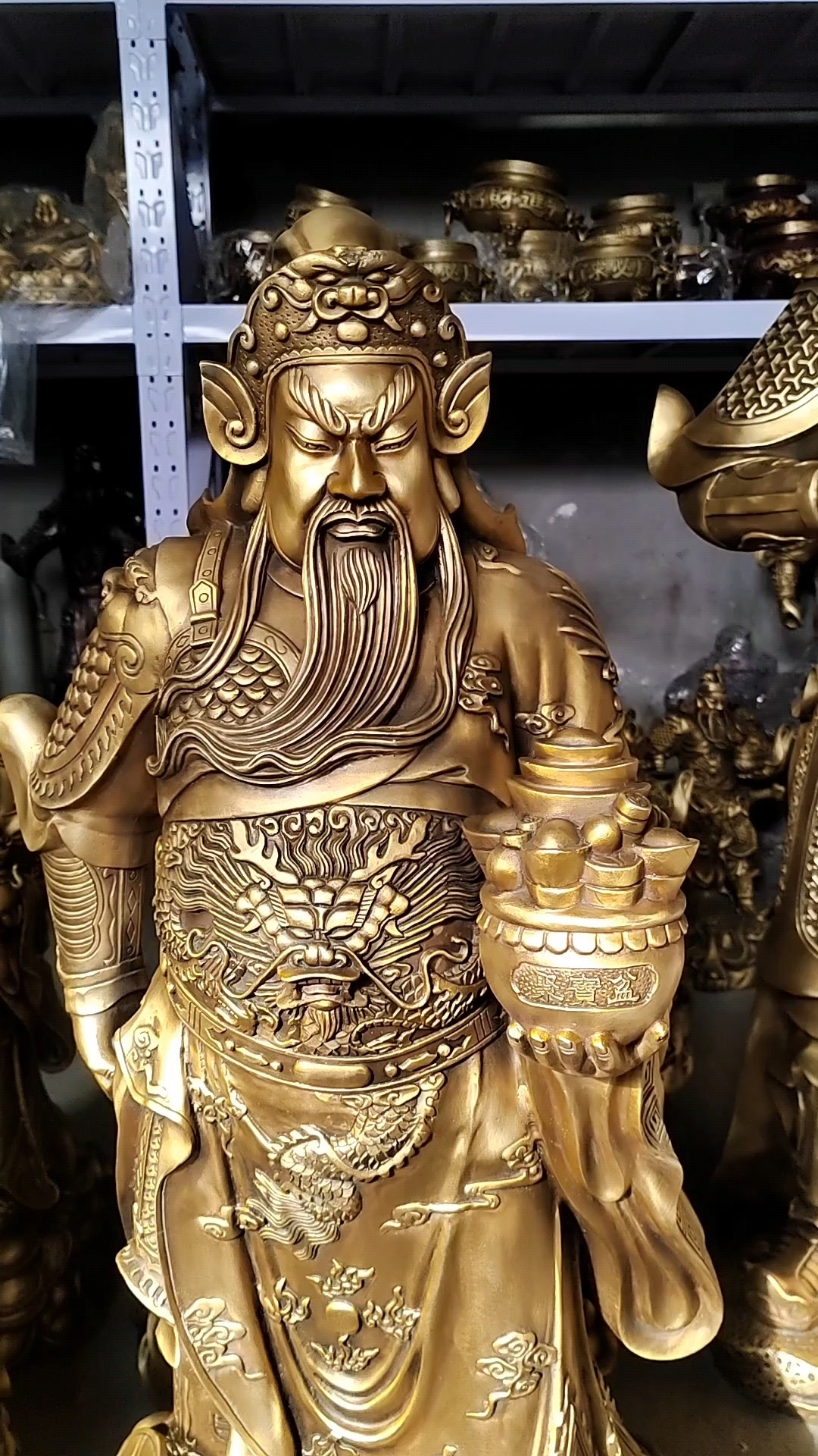 武财神关公佛像,又叫关羽关二爷大刀关公像,铜雕关公定做厂家