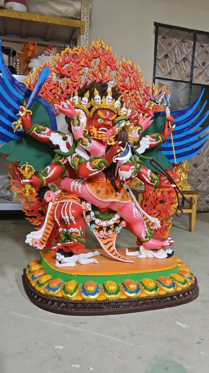 马头金刚佛像又叫马头明王护法佛像,藏传密宗铜佛像定做厂家