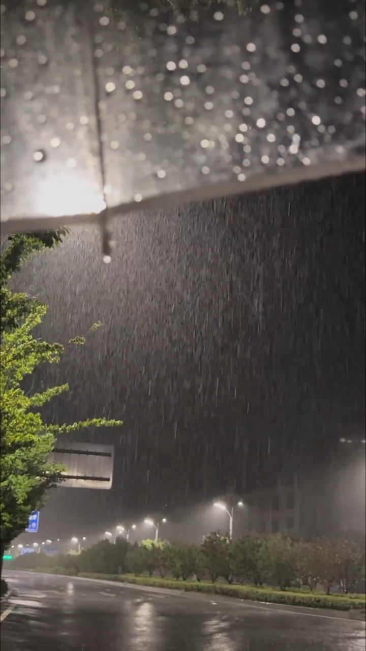 伤感路灯下雨视频#下雨天 #百分摄影