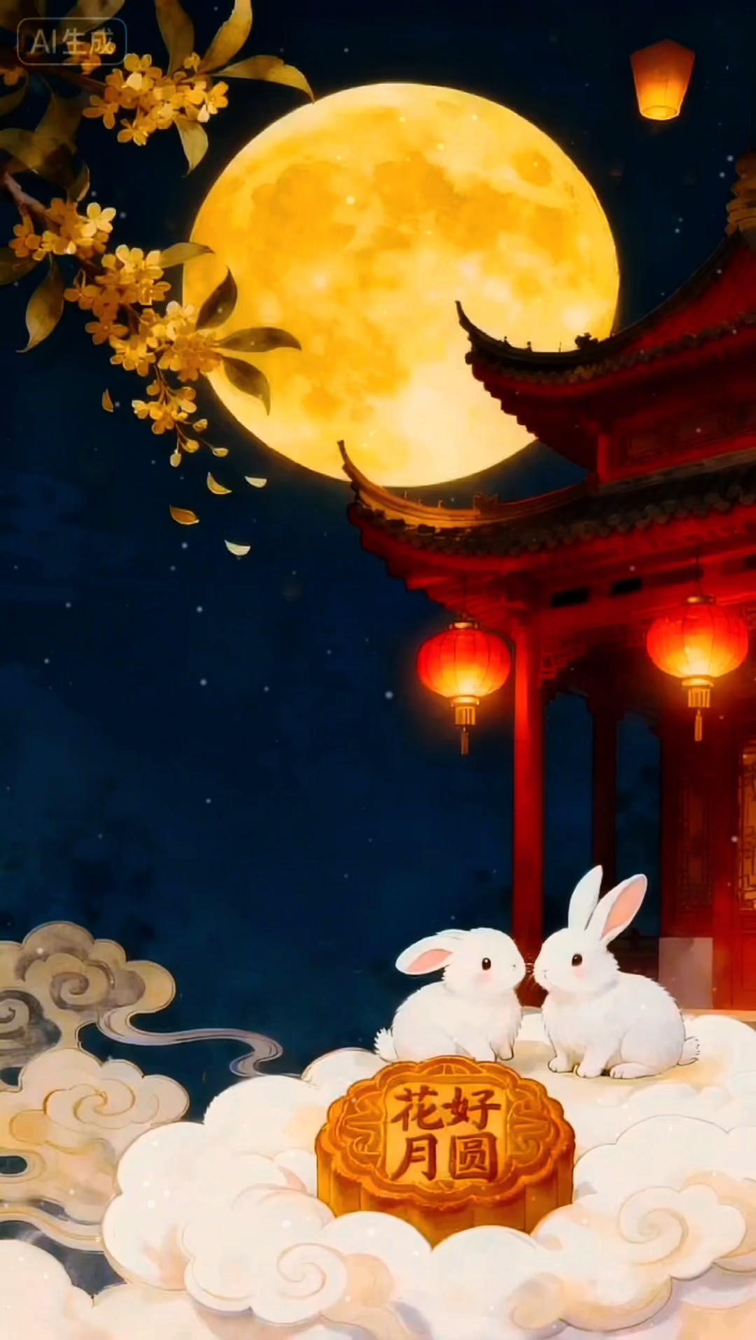 中秋节素材 花好月圆
