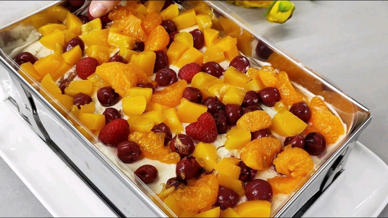 丰富的水果蛋糕，这个夏日的甜心，烘焙美食