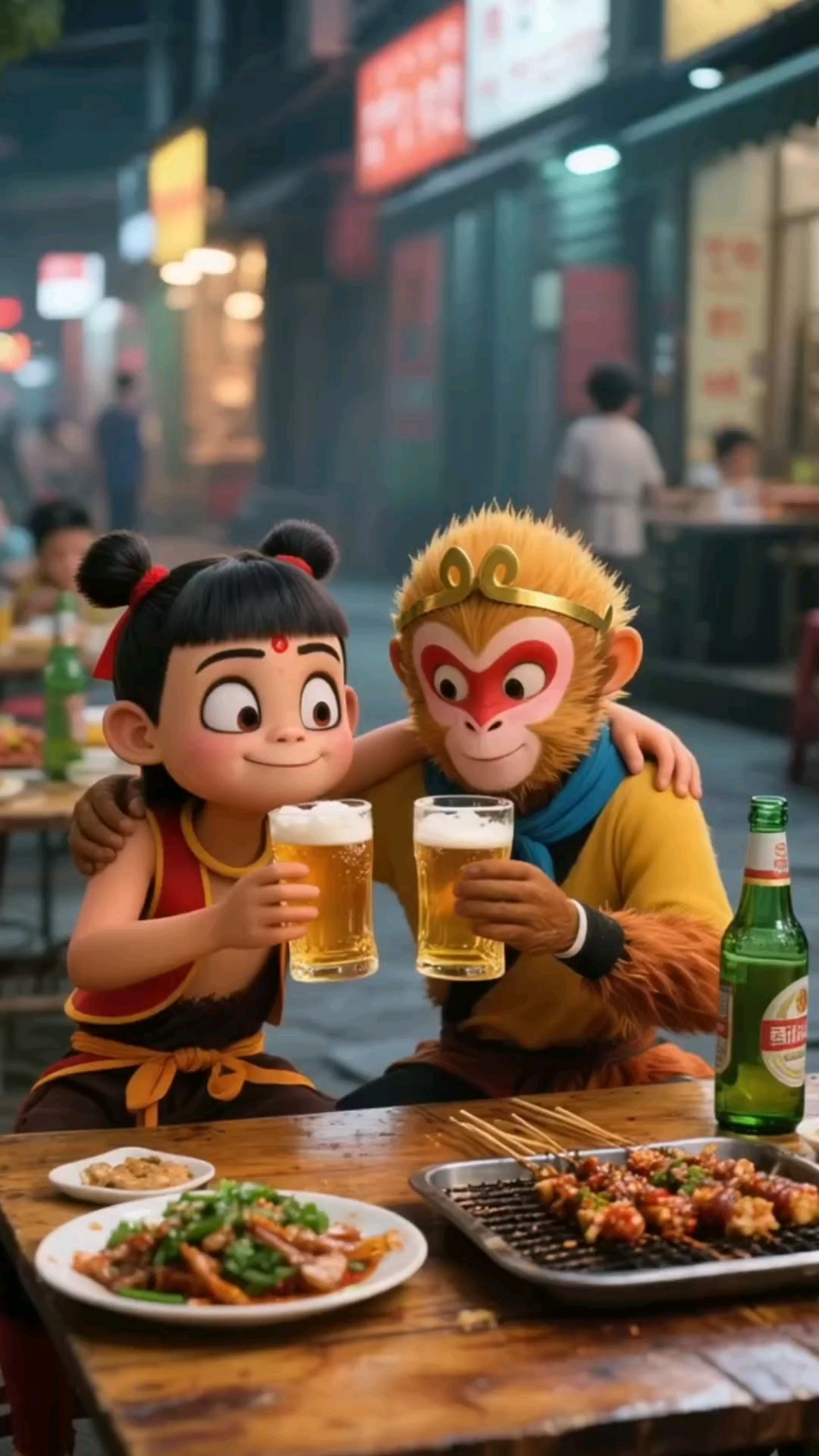 哪吒和孙悟空,战斗力没问题,就是不知道酒量如何