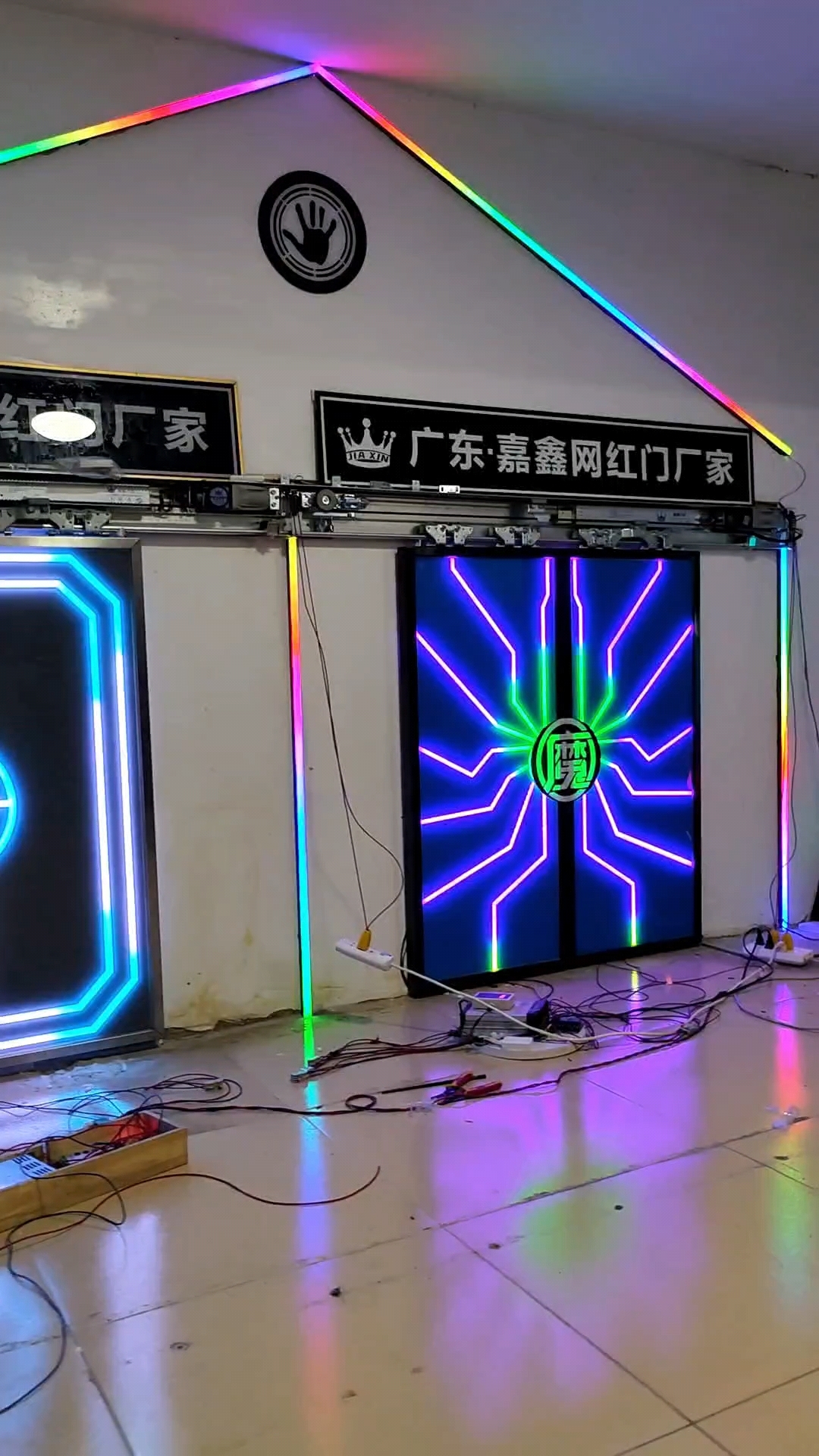 炫酷自动发光门科技感应互动门#网红门网红门