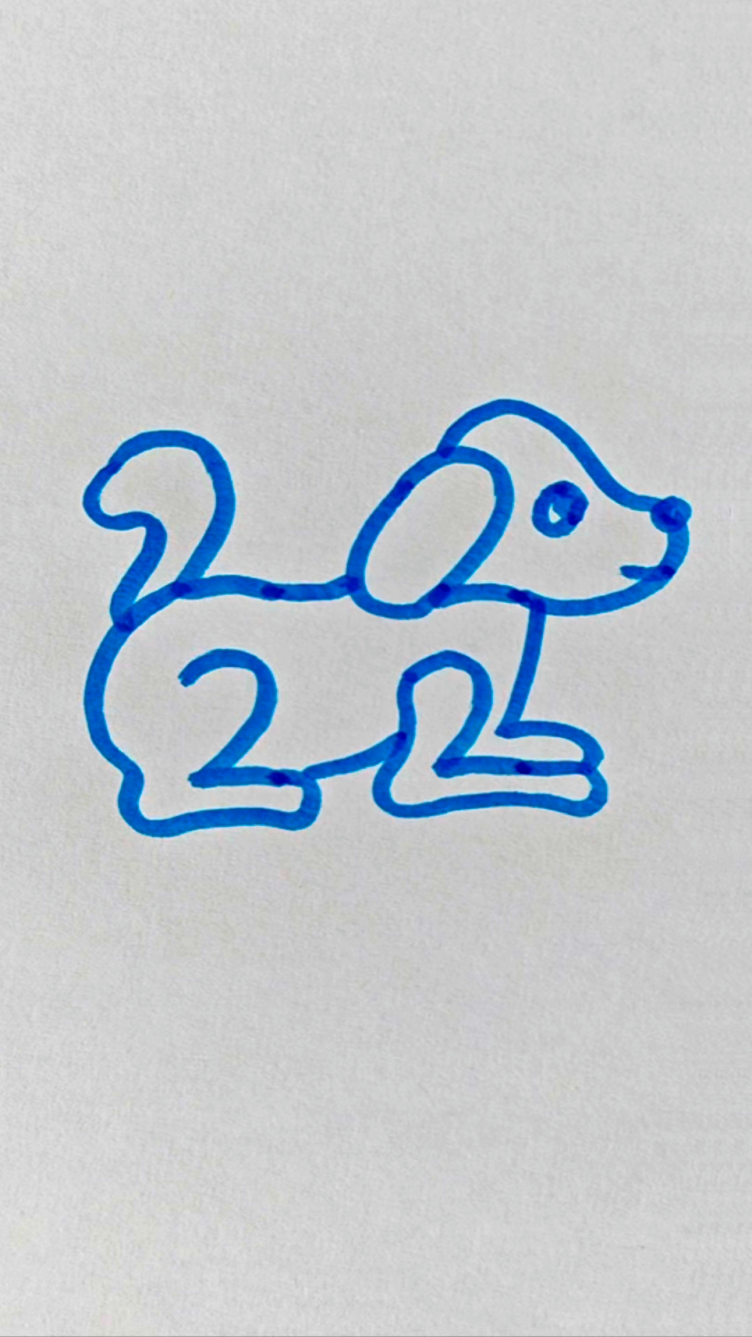 趴着的小狗简笔画