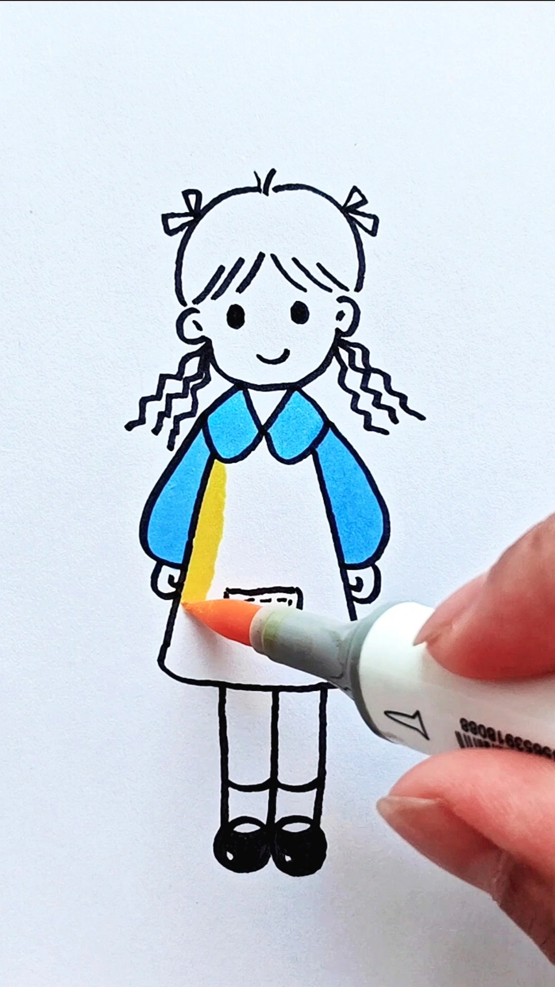 简单易学的小女孩简笔画