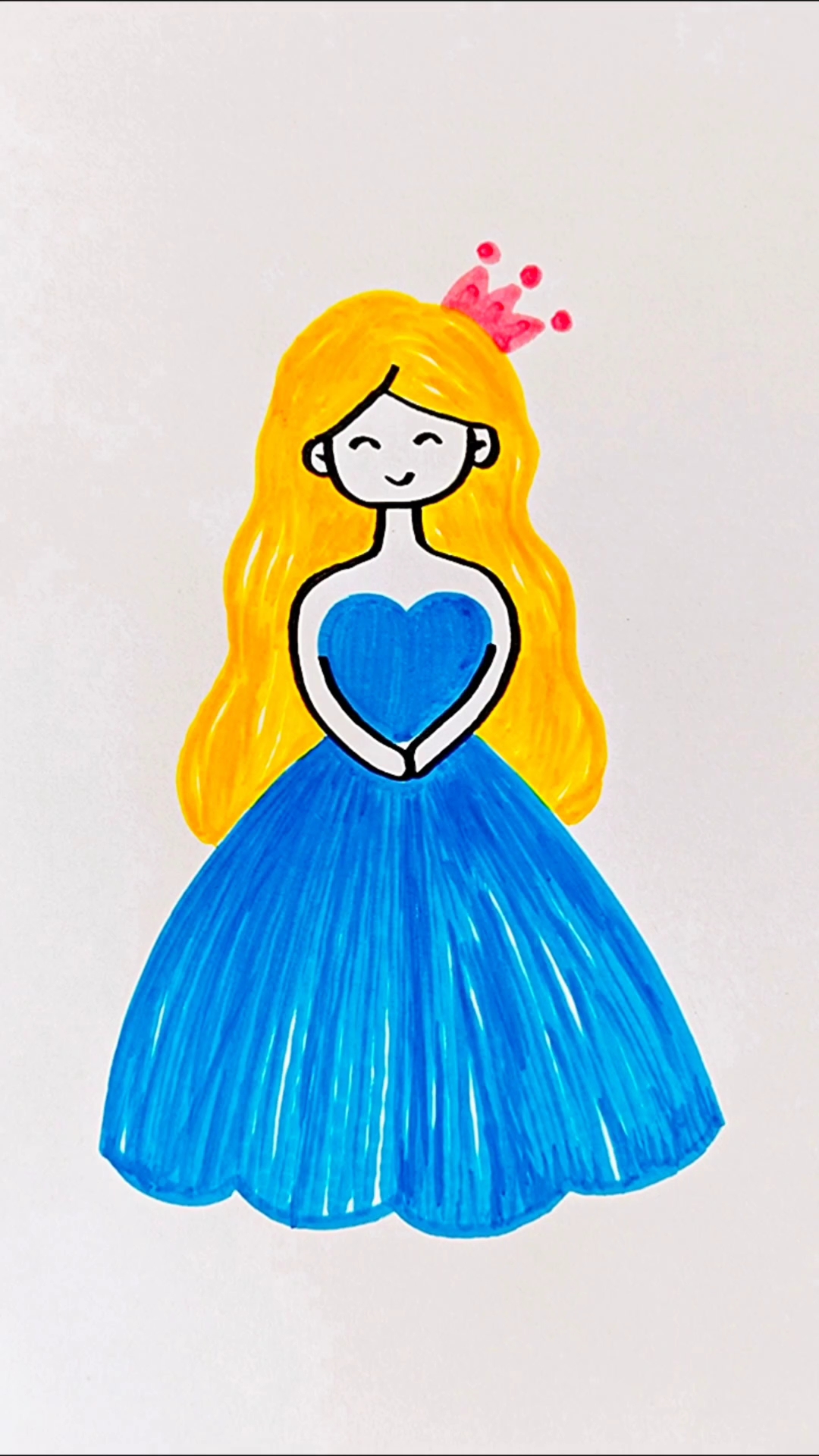 简单易学的公主简笔画