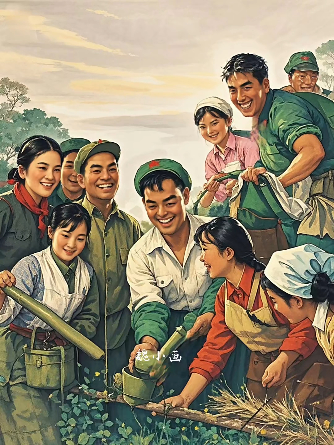 六十年代生产队宣传画