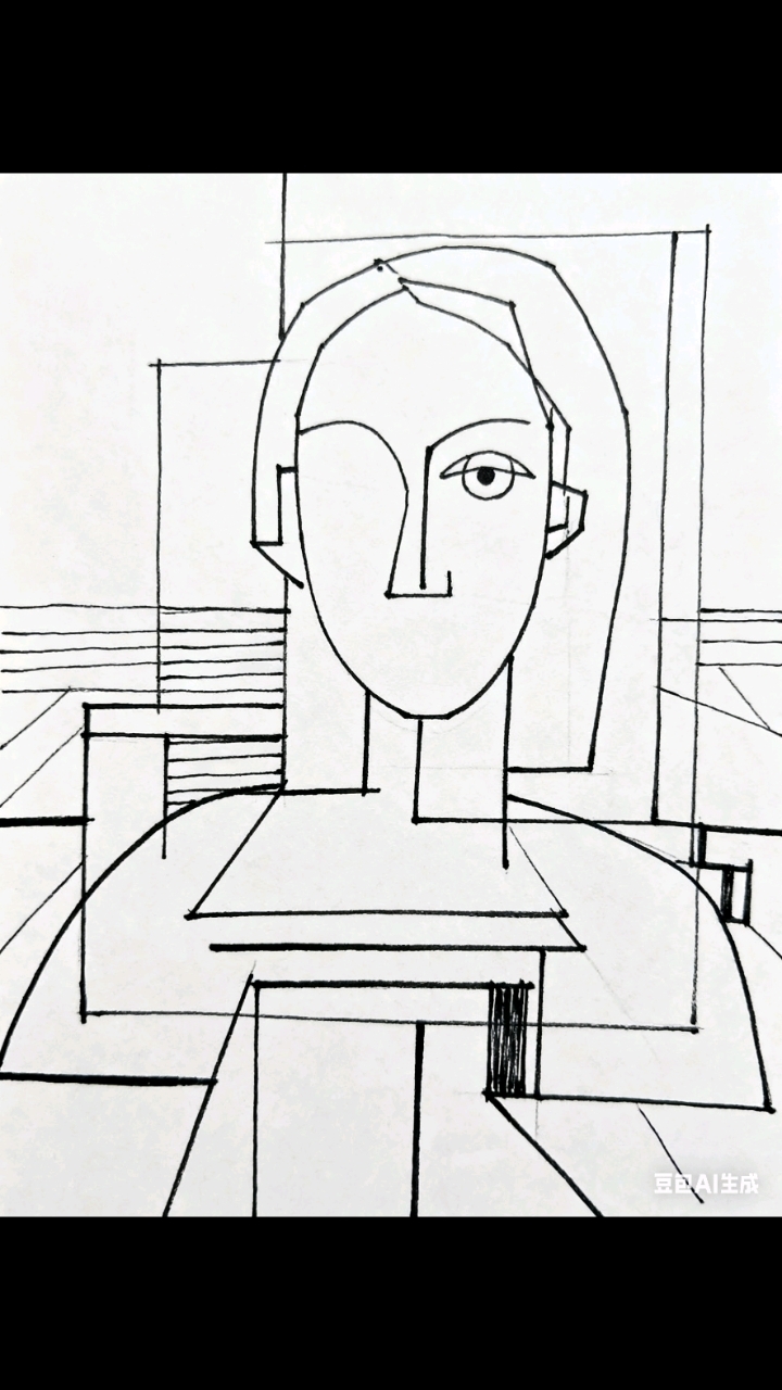 我画的最好的抽象派黑白线条画