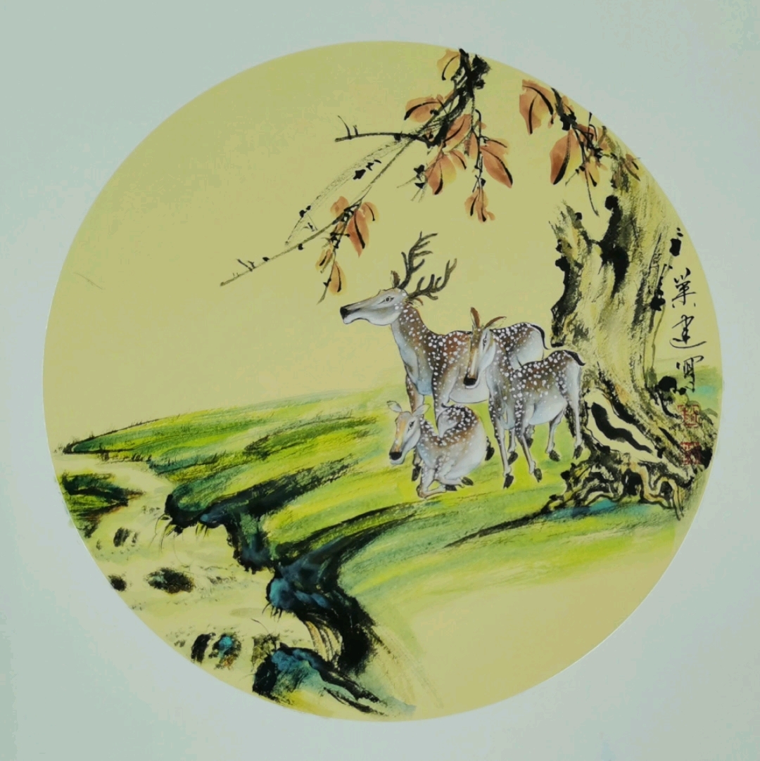 赵业建梅花鹿作品创作视频分享