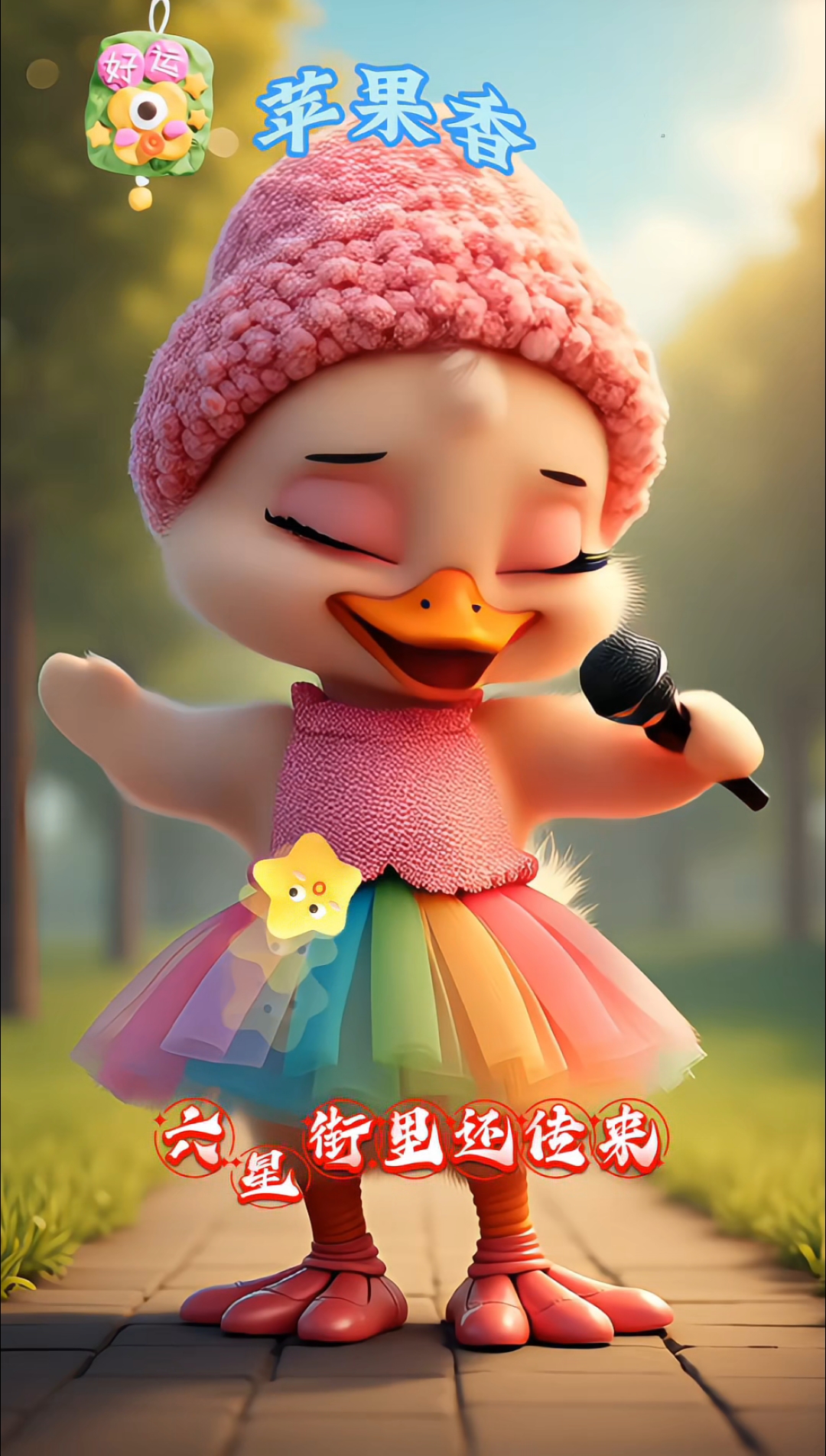 呆萌可爱的小鸭子唱歌跳舞来了