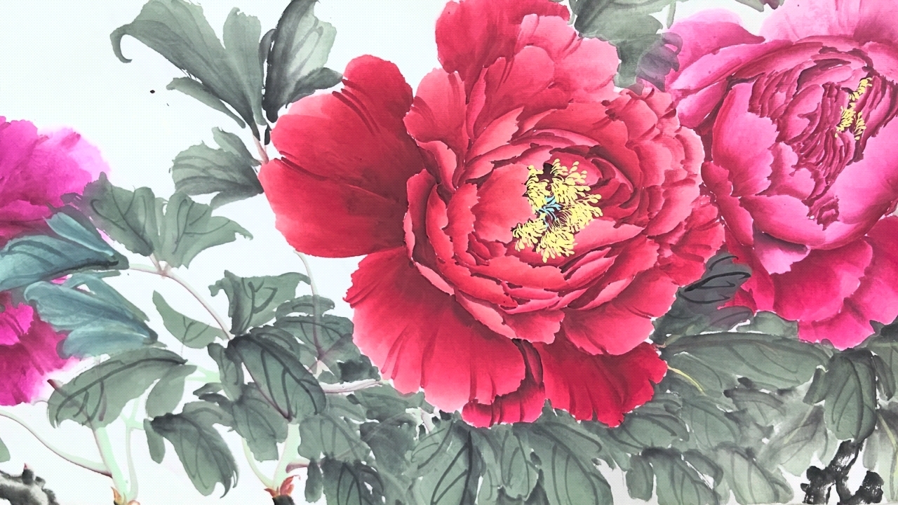 玉墨阁国画牡丹欣赏