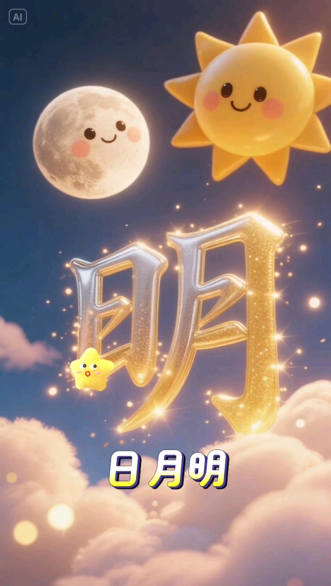 小学生必背《日月明》#小学生必背版