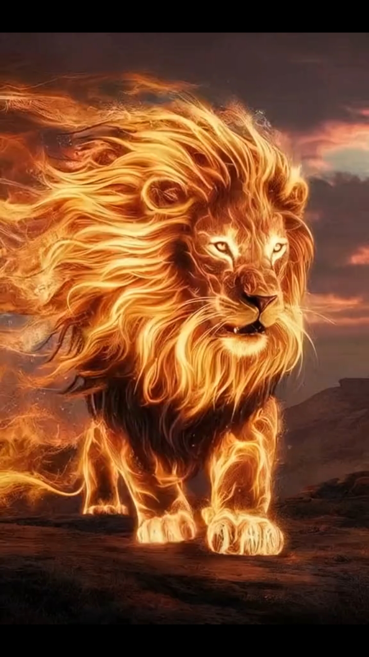 火焰中的大狮子真的太霸气了