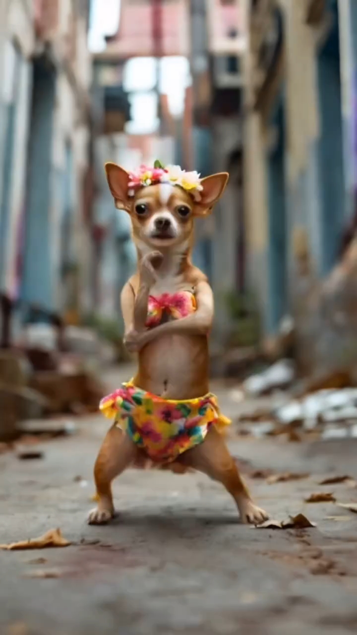 这小狗跳舞也太魔性了吧,太搞笑了